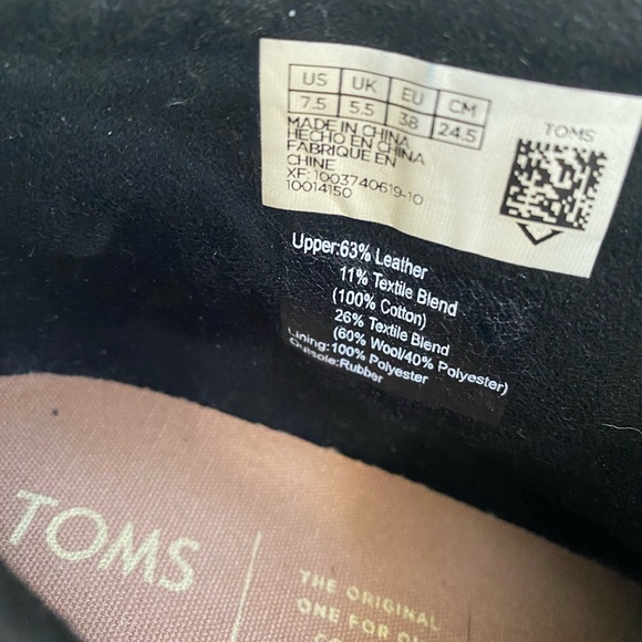 TOMS Loren Suede Stacked Heel Ankle Bootie Womens Size 7.5 - Picture 6 of 6